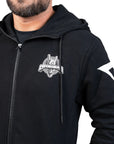 Men's Full Zip Hoodie - Black