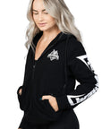 Women's Full Zip Hoodie - Black