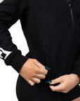 Women's Full Zip Hoodie - Black