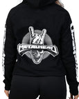 Metalcore-Hoodie für Damen – Schwarz